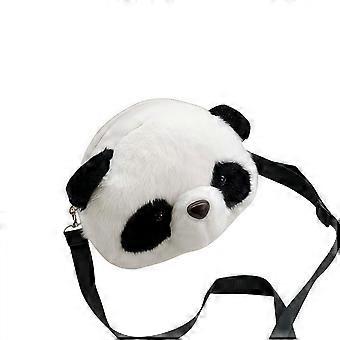 Cartoon Cute Panda Head Shoulder Bag Plush Doll Panda Bag