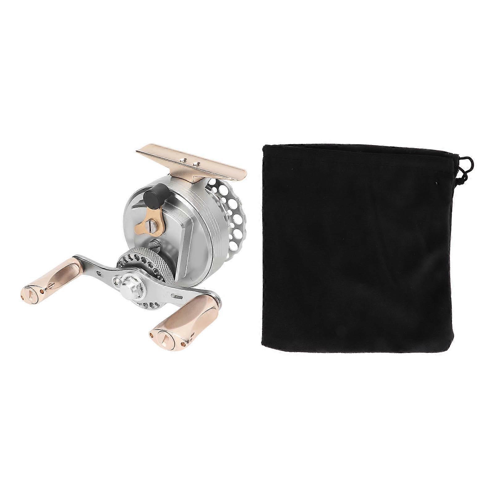 ICE50 Mulinello da ghiaccio interamente in metallo 9 assi in acciaio inossidabile con cuscinetti sigillati Ruota per zattera per la pesca rilassante