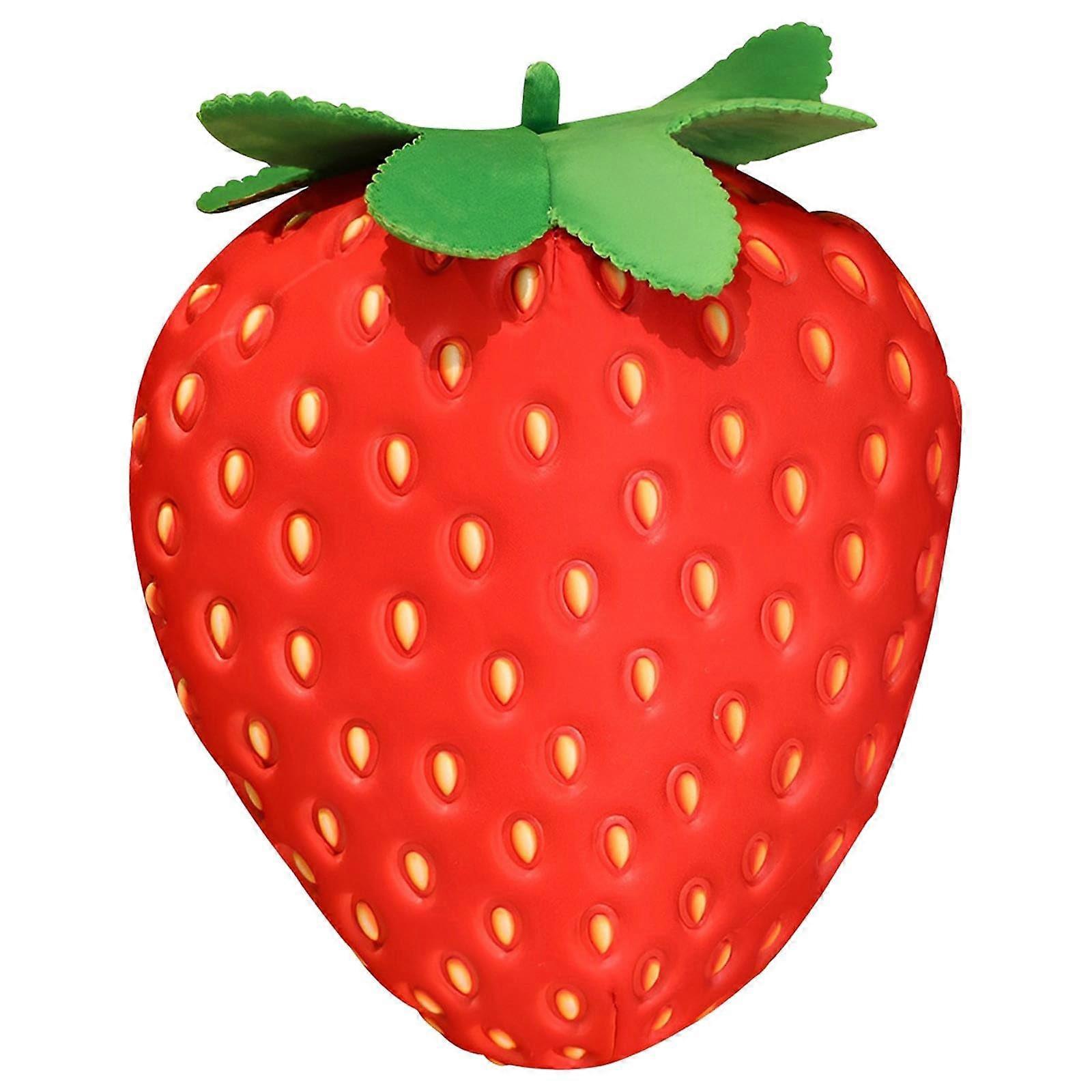 Strawberry Pillow 15-Inch Plush Throw Pillow Red One Size Strawberry-Shaped Cushion Decorative Bedding Accessory