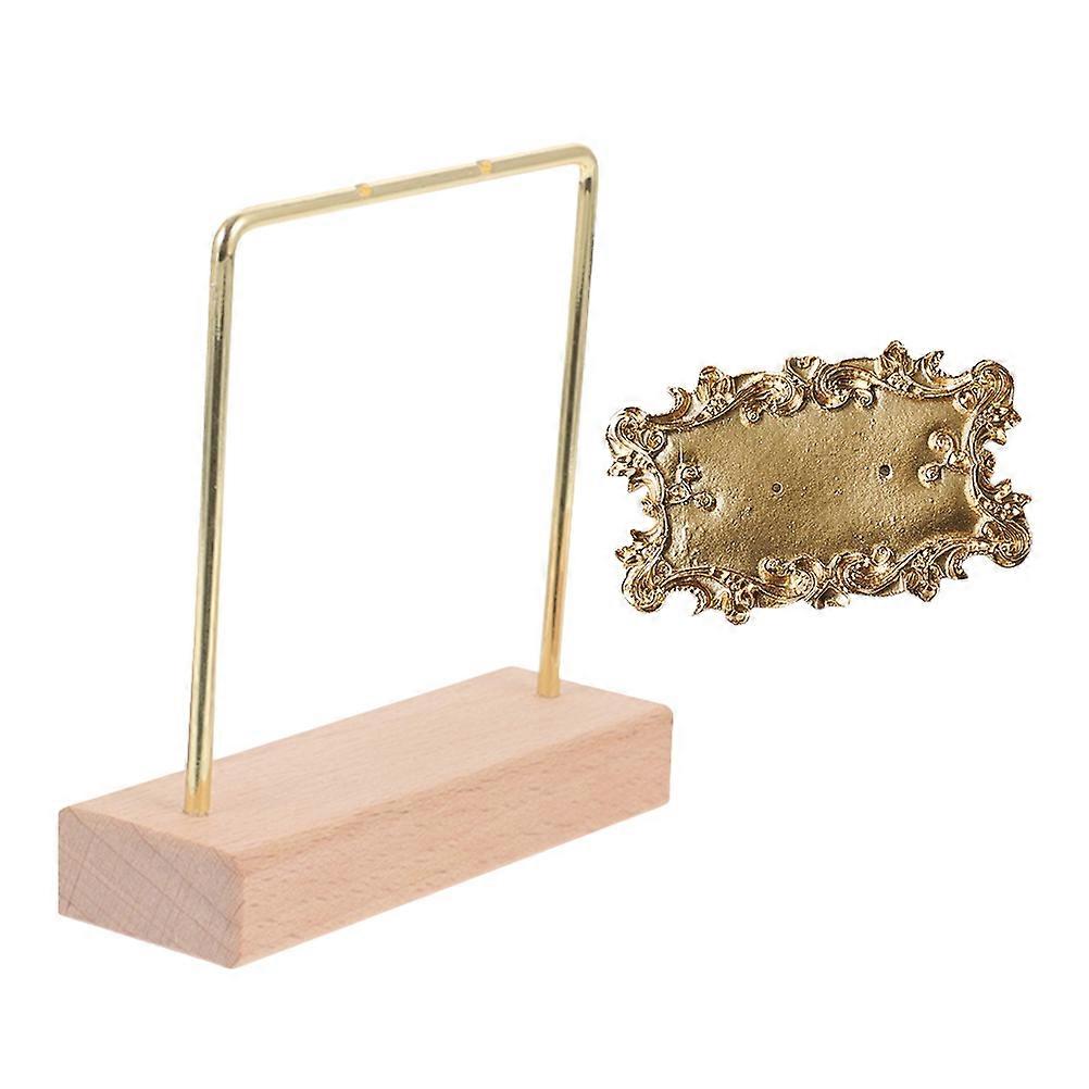 Earring Display Stand Jewelry Organizer Use Golden 9x3cm Storage 2Pcs