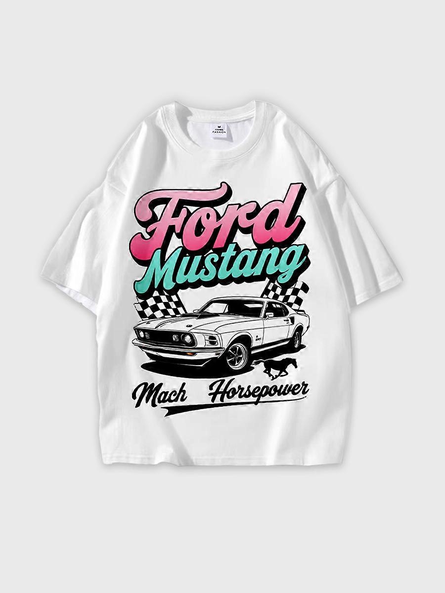 T-shirt round neck Role Pattern loose short sleeve JW2018