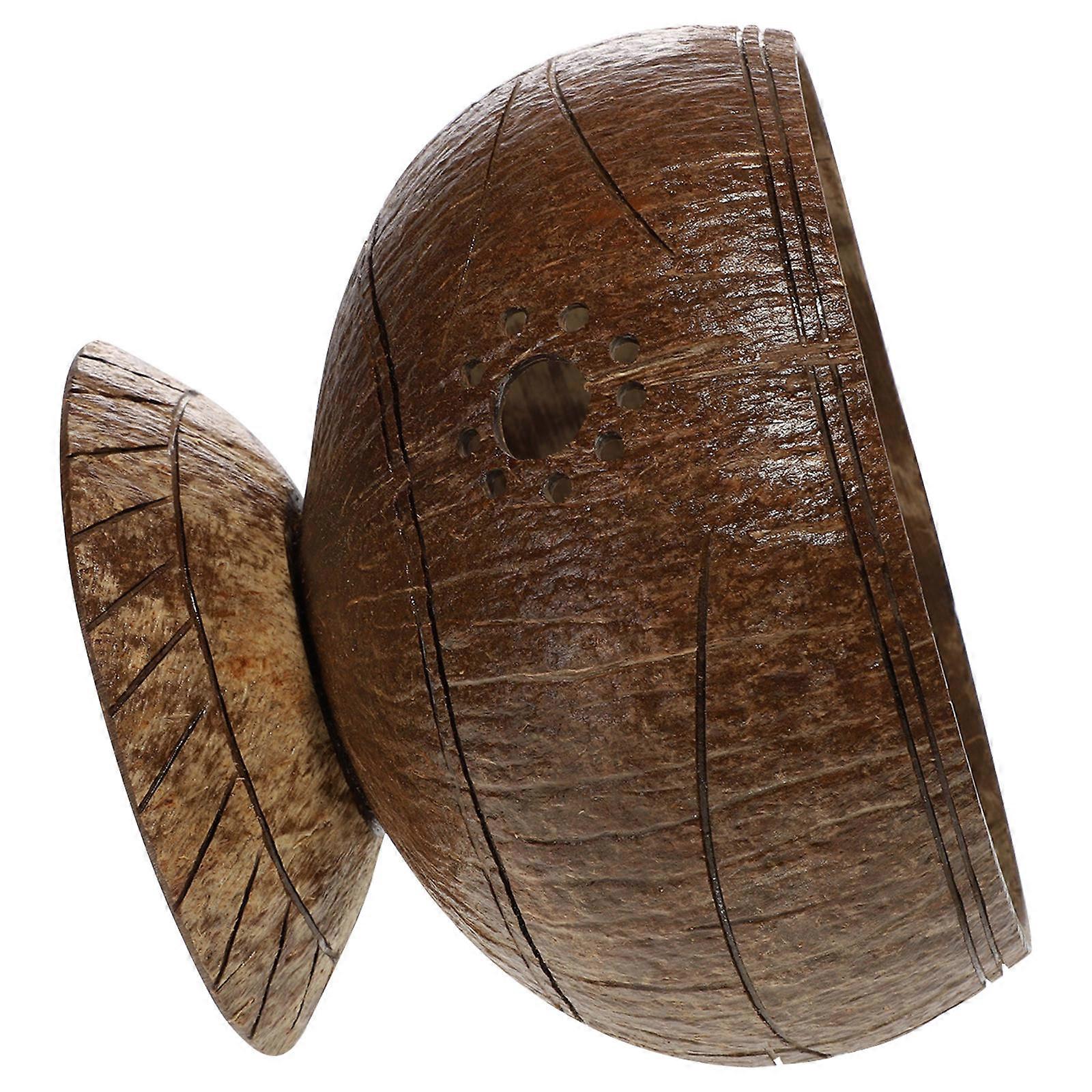 Coconut Shell Bowl for Home Use Safe and Tableware Brown Synthetic Material