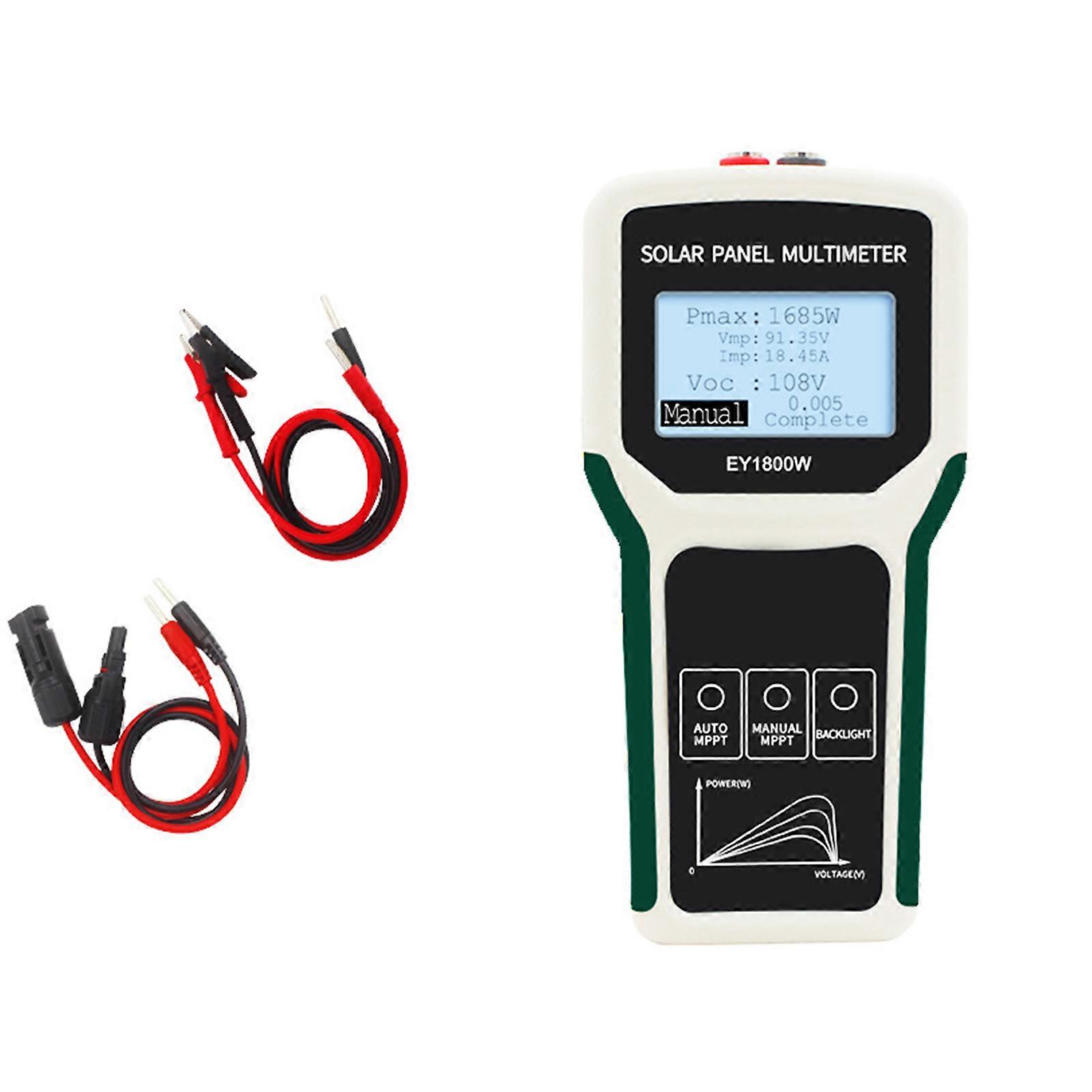 MPPT Solars Power Analyzers 5 1800W Capacity 60V Photovoltaic Tester With Backlights LCD And Overloading Protections Multicolor
