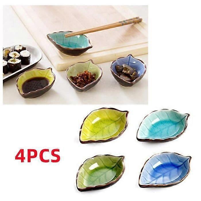 Tapas Bowl - Creative - Ceramic - 4 Pieces - Leaf Shape - Dishwasher Safe