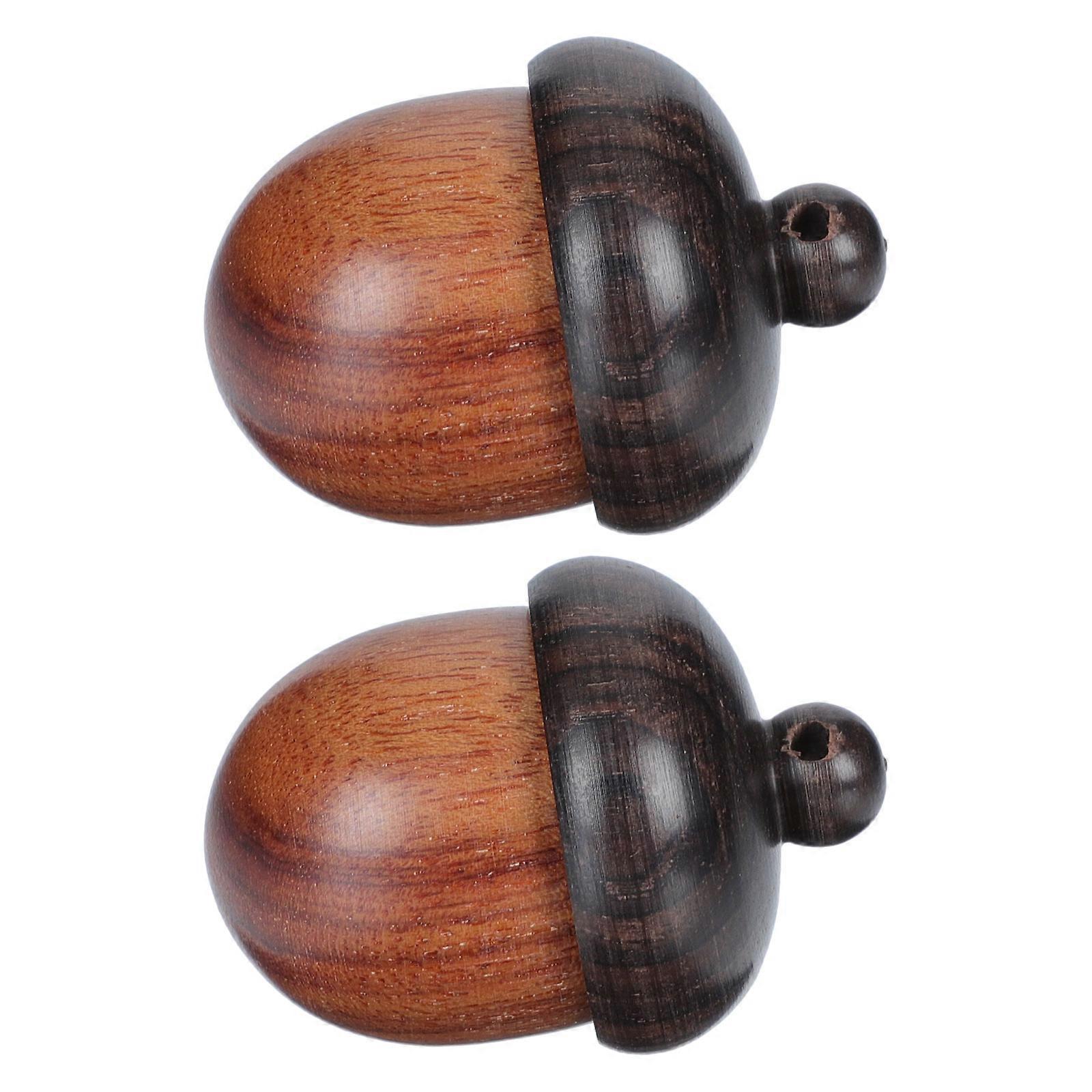 Wooden Pine Cone Pendant for DIY Crafts and Decor 2Pcs Small Size Storage Accessories
