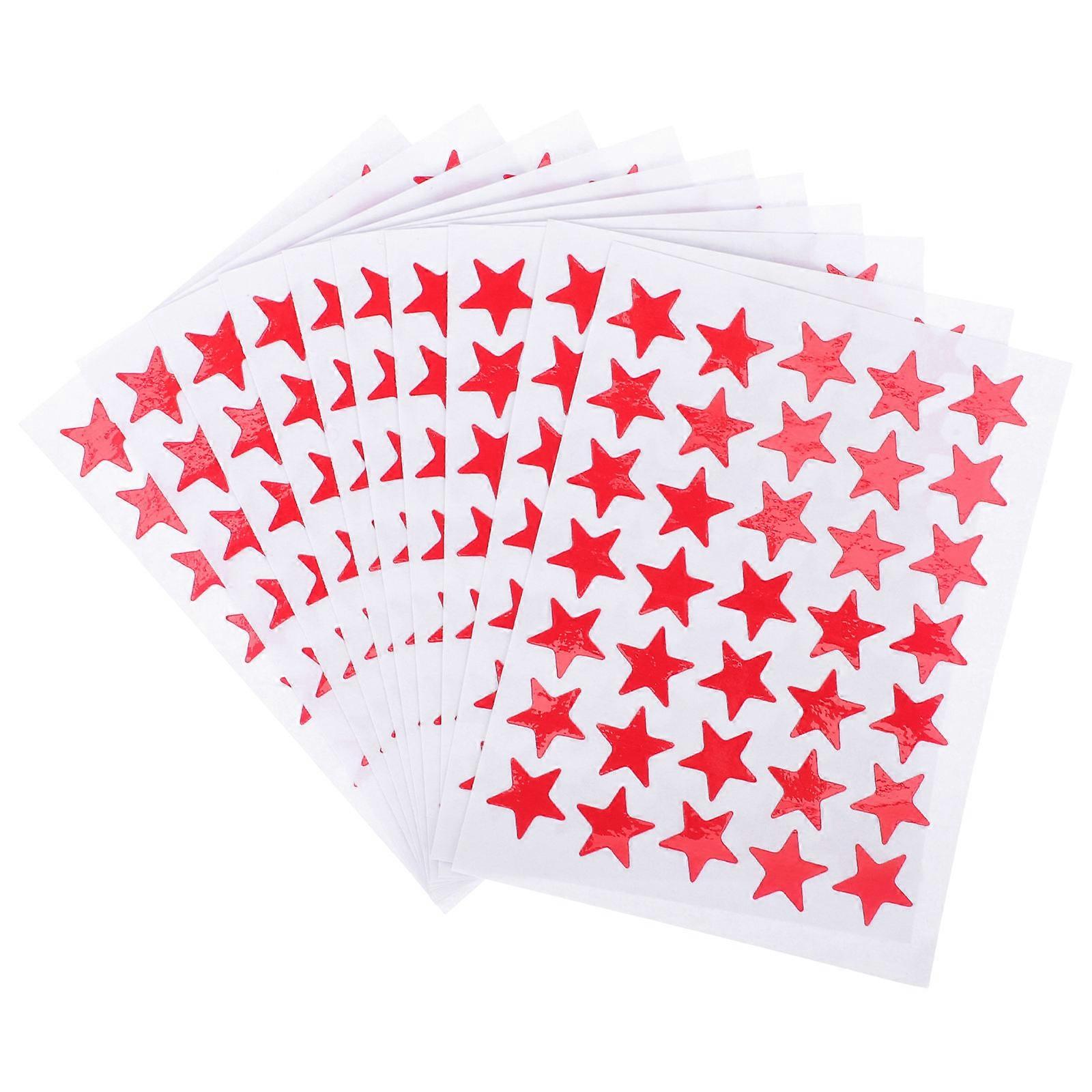 Star Reward Stickers – 10 Self Adhesive Sheets for Classroom, Home, and Office Use – Motivational and Reward Charts