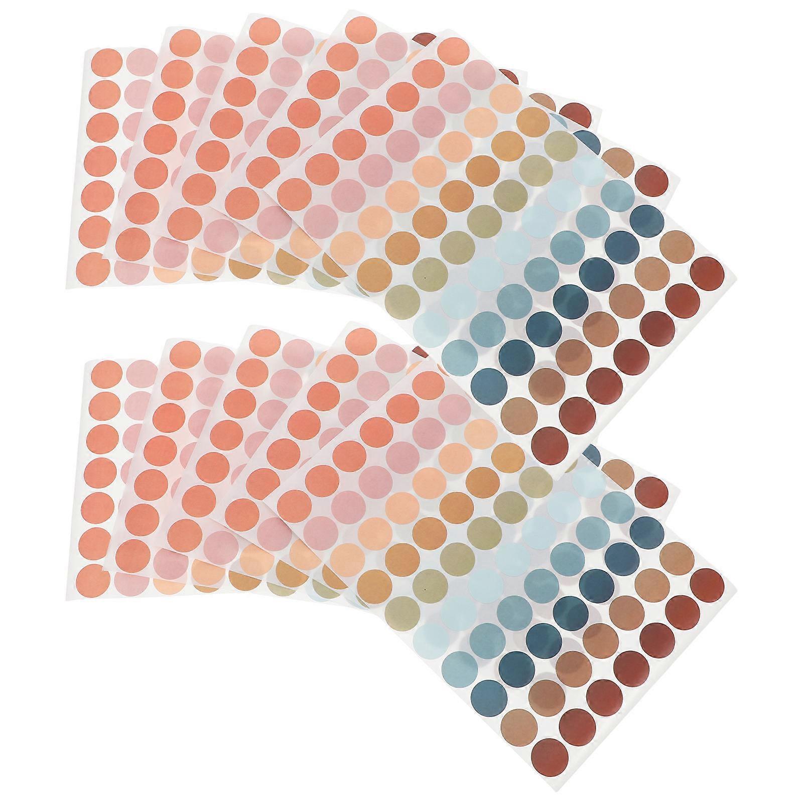 Round Labels Small Circle Stickers For Toddlers Home Use Multi 1.90X1.90X0.10CM Color Coding 20Pack