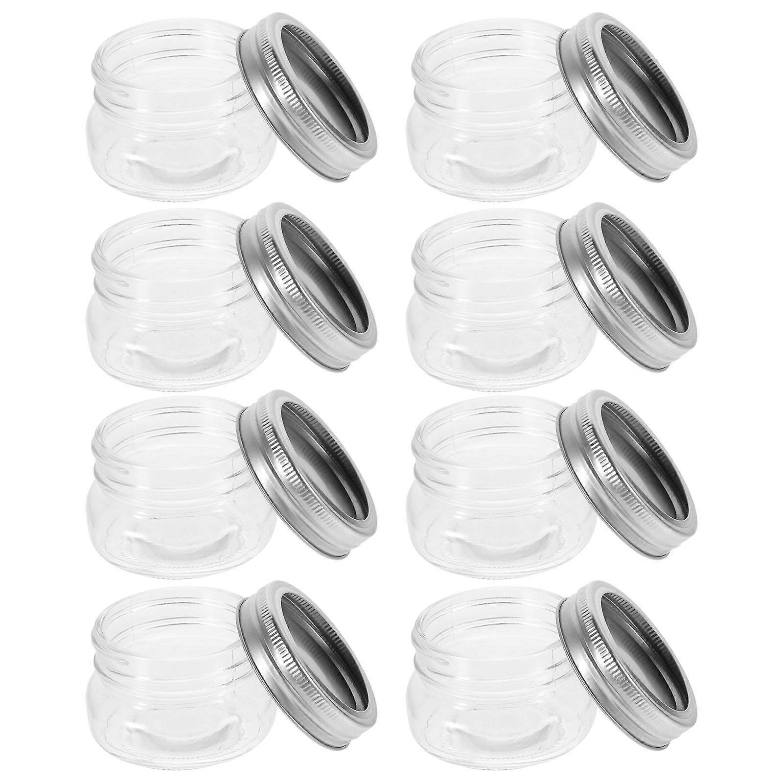 Glass Spice Jars Honey Jars Easy Cleaning Square Shape Sealing 150ML 8Pcs