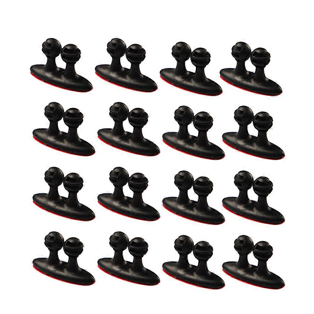 Cable Organizer Clips for Home Use Made of Plastic Black Multipurpose Wire Cord Clip 24 Pieces