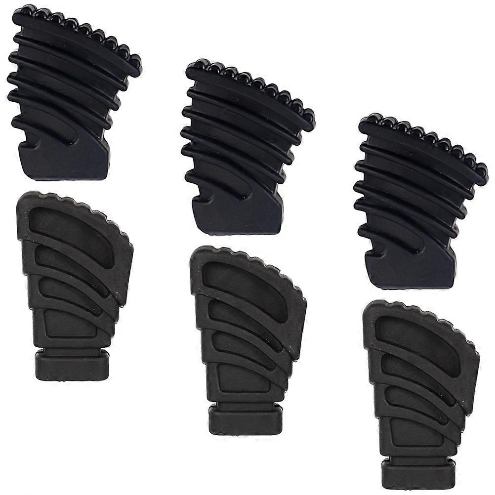 Drum Kit Stand Pads Reduce Friction Drum Kit Stand Mat Black 4x2.3x6.6cm Enhance Sound Quality 6Pcs