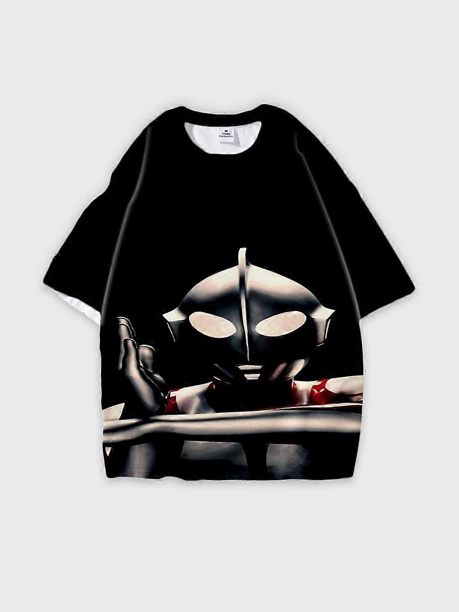 T-shirt round neck Role Pattern loose short sleeve C1872
