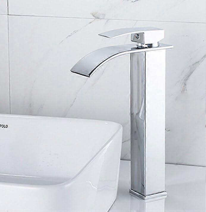 Bathroom basin faucet, hot and cold, black, bathroom faucet, mixer tap, basin faucet, bathroom, washbasin, mixer taps, brass (Color: Chrome)