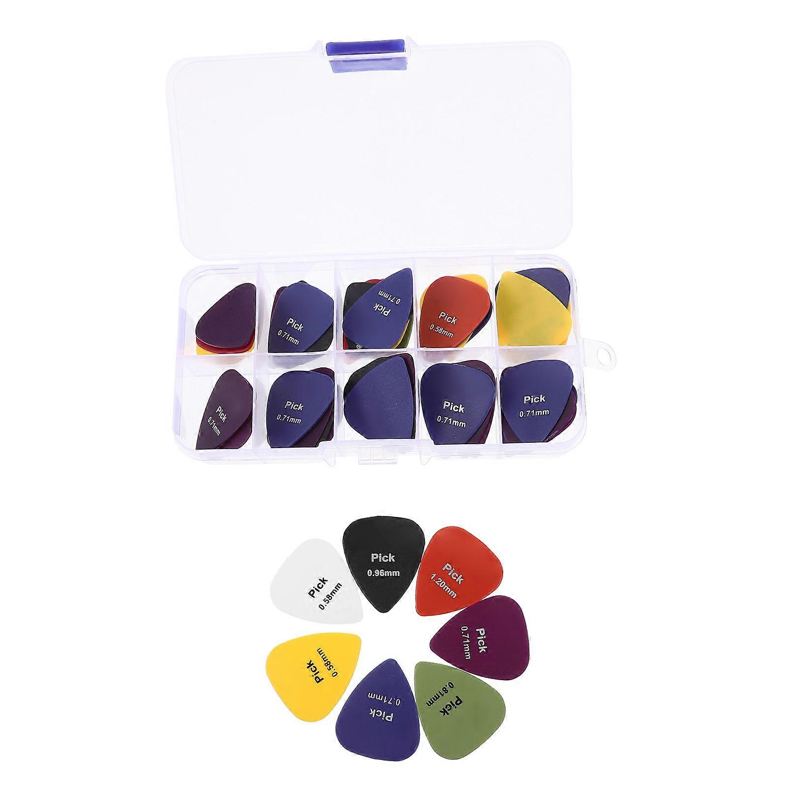 50Pcs Folk Guitar Picks Multi Color For String Instruments 2.5X3X0.15Cm Light Weight Protect Fingers