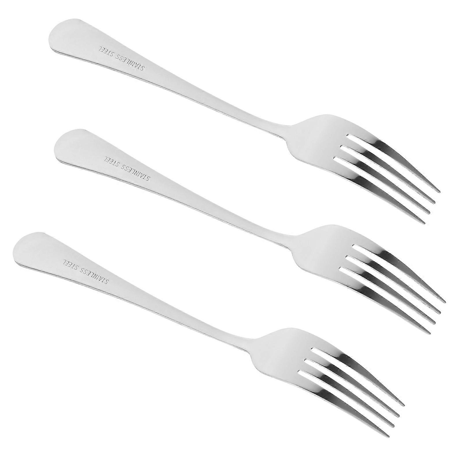 Multi-Function Small Forks 3Pcs And Wear-Resistant Two-Tine Forks Ideal For Daily Life And Travel 19.00X2.00X0.50cm Eating Cake