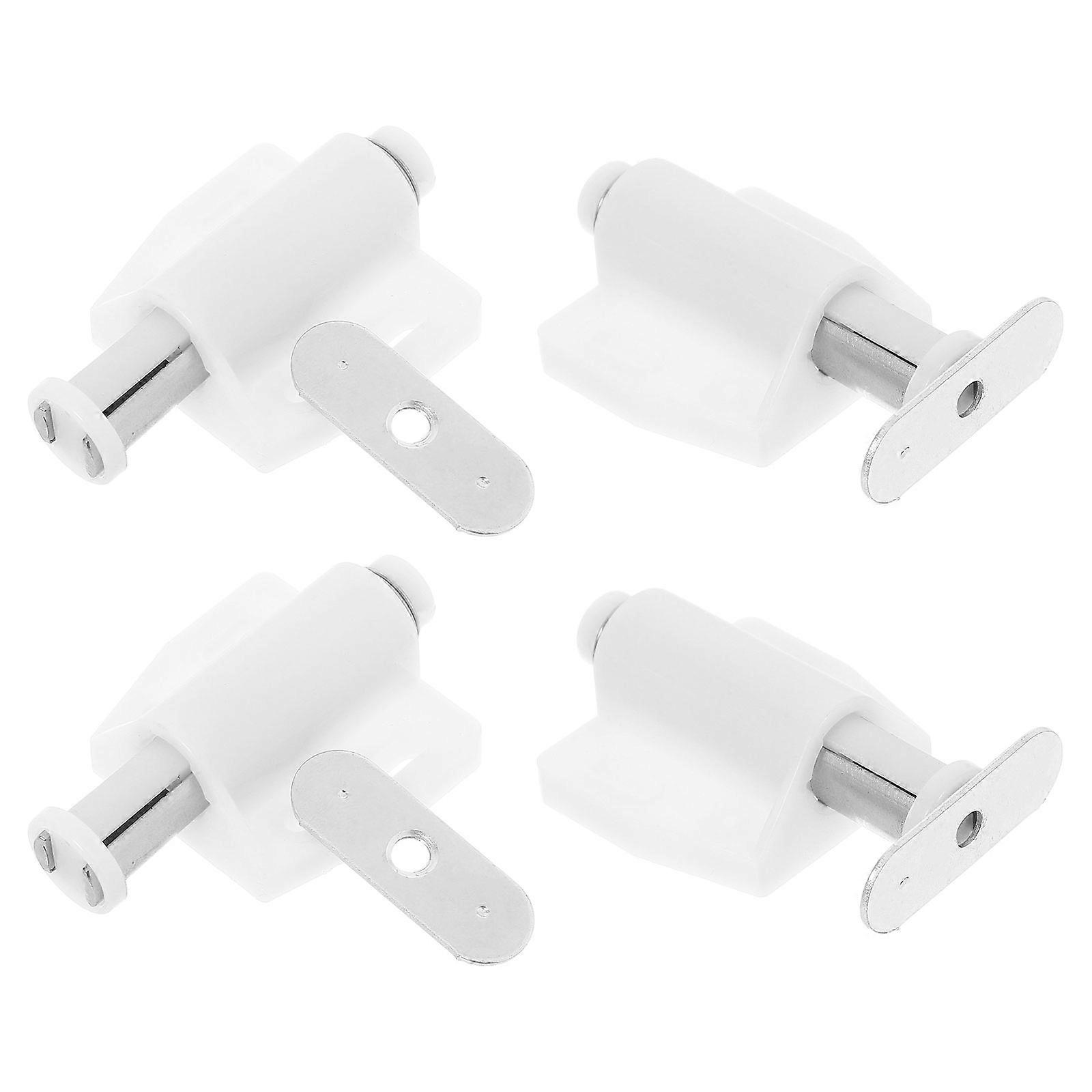 Push to Open Cabinet Hardware Secure Closure Latches for Bathroom Doors Home Improvement Minimalist Design 4Pcs