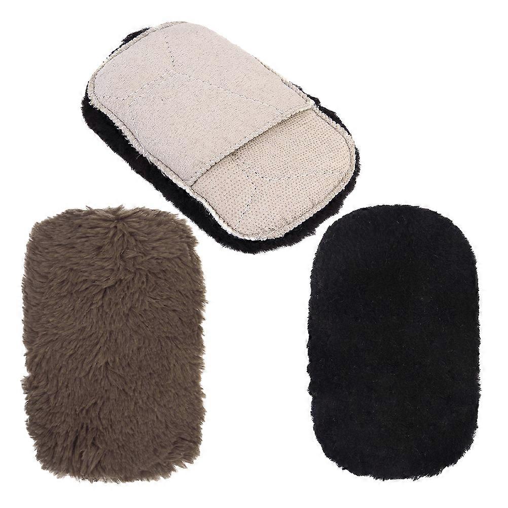 3pcs Shoe Polishing Gloves Care Applicator for Shoes, Jackets & Bags Soft Cloth Material for Gentle Polishing & Hand Protection
