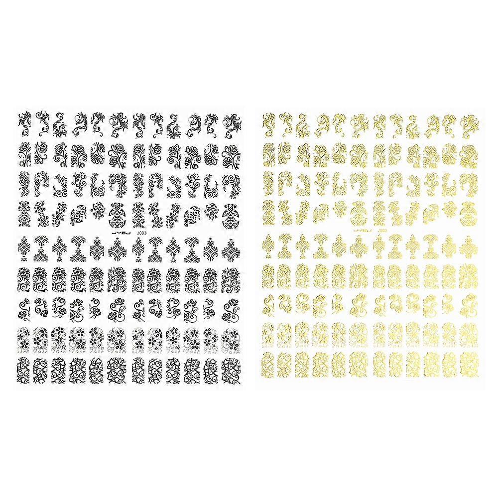 Here's a refined and professional product description based on the details you provided:
**2PCS Self Adhesive Nail Decals – Floral Nail Stickers