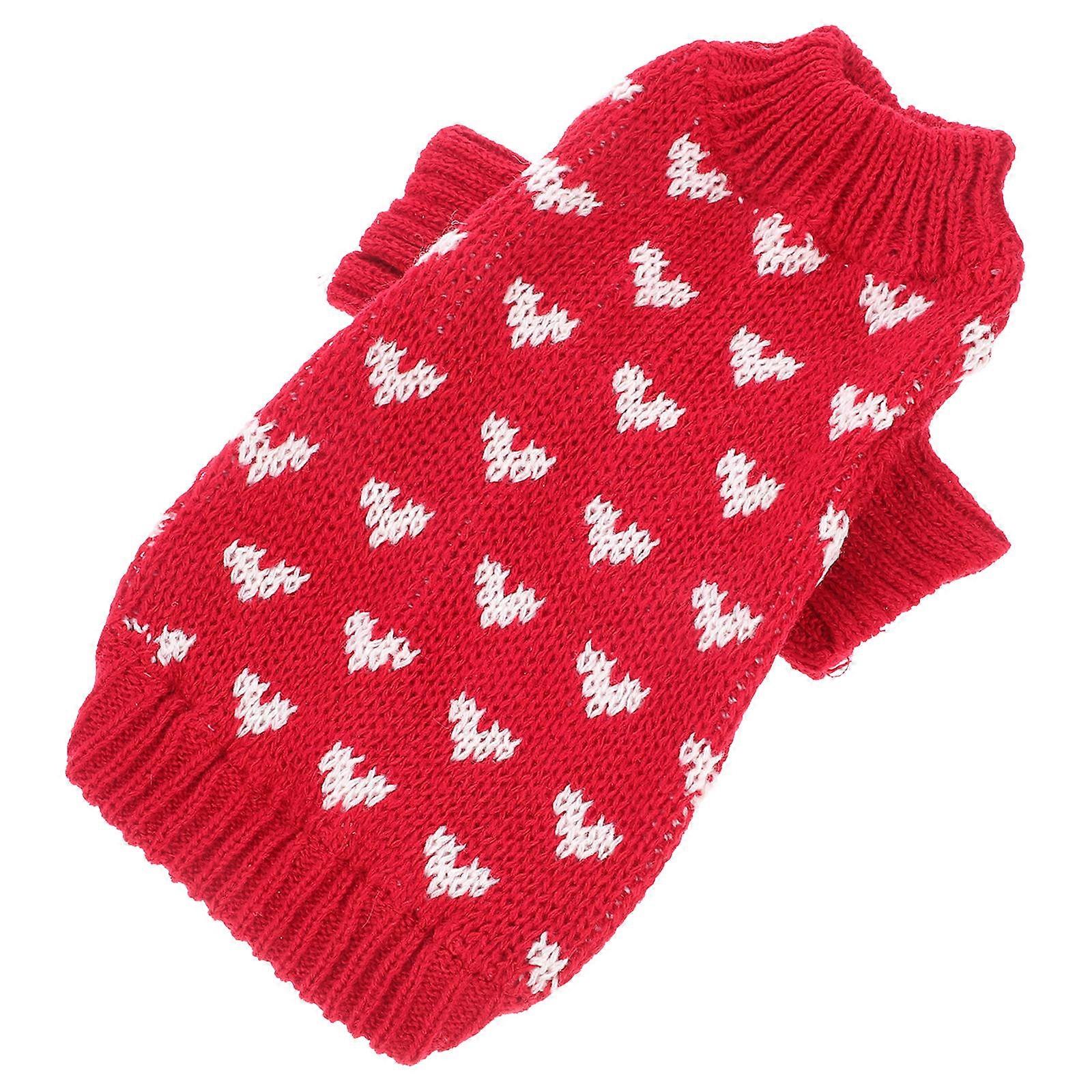 Comfortable Dog Sweater Knitted Small Dog Clothes Designed For Valentine’s Day Size XS 1Pack