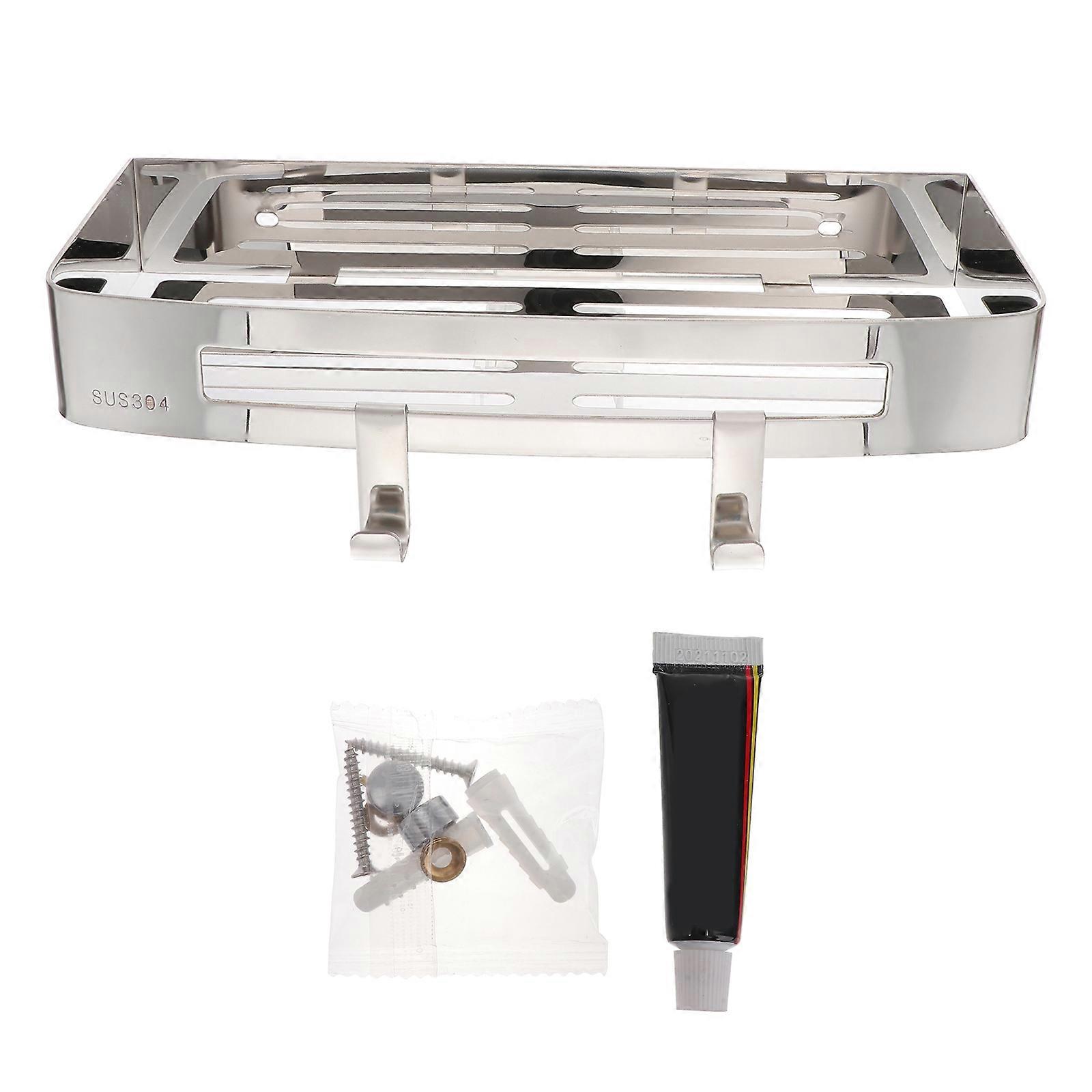 FRCOLOR 1 Set Wall Mounted Shower Storage Stand Rustproof Bathroom Basket