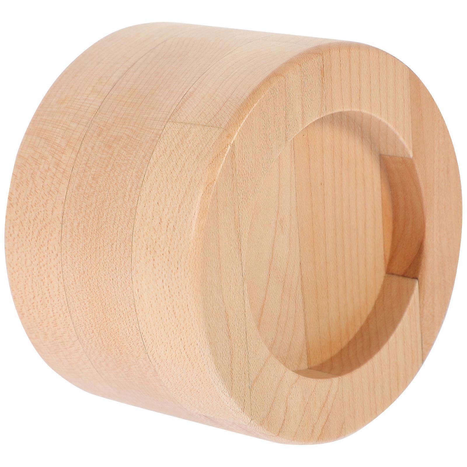 Sturdy Coffee Tamper Holder Station for Storage Made from Synthetic Material Light Brown