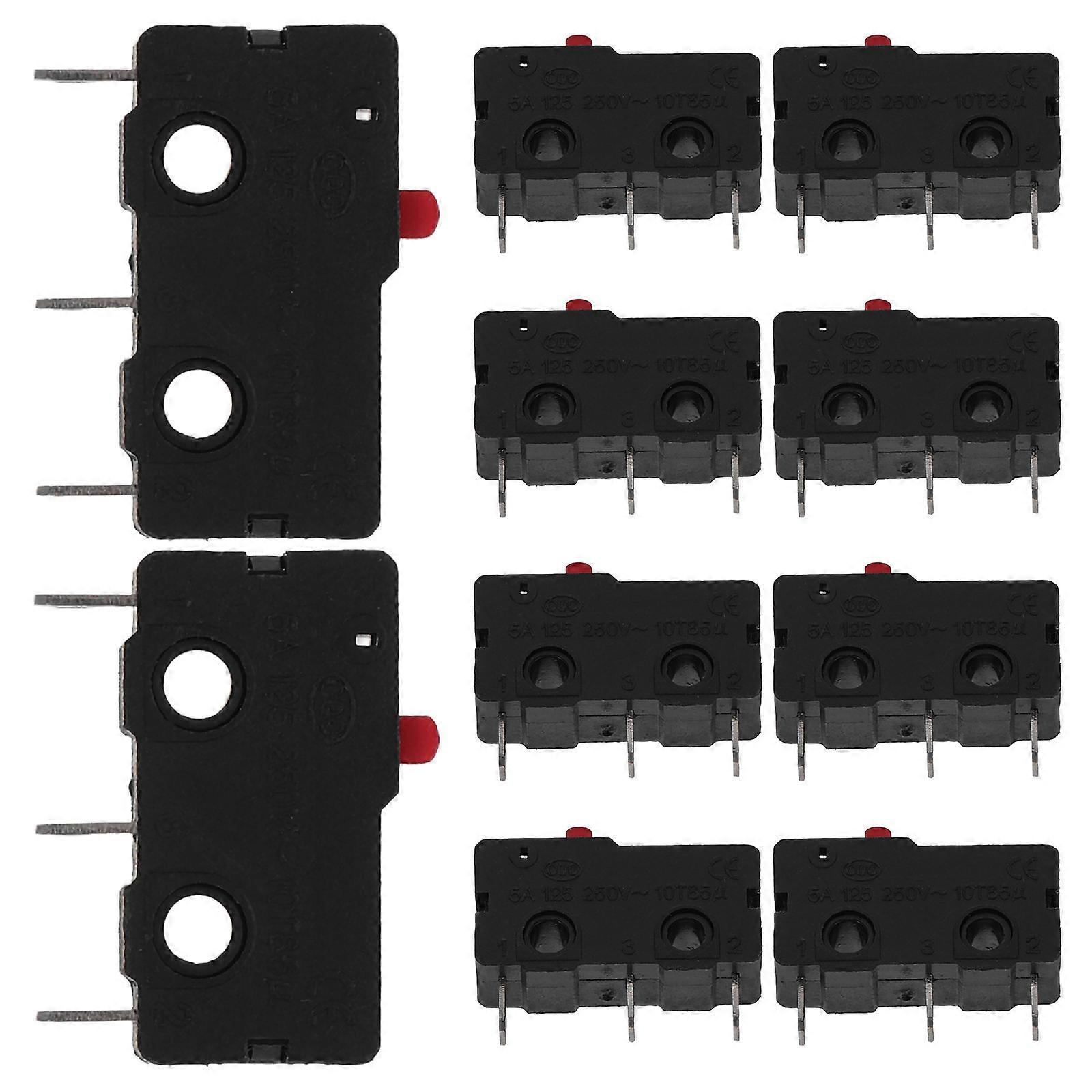 10pcs Micro Limit Switches for Automatic Control Systems, High Hardness Versatile Switches for Appliances and Industrial Applications