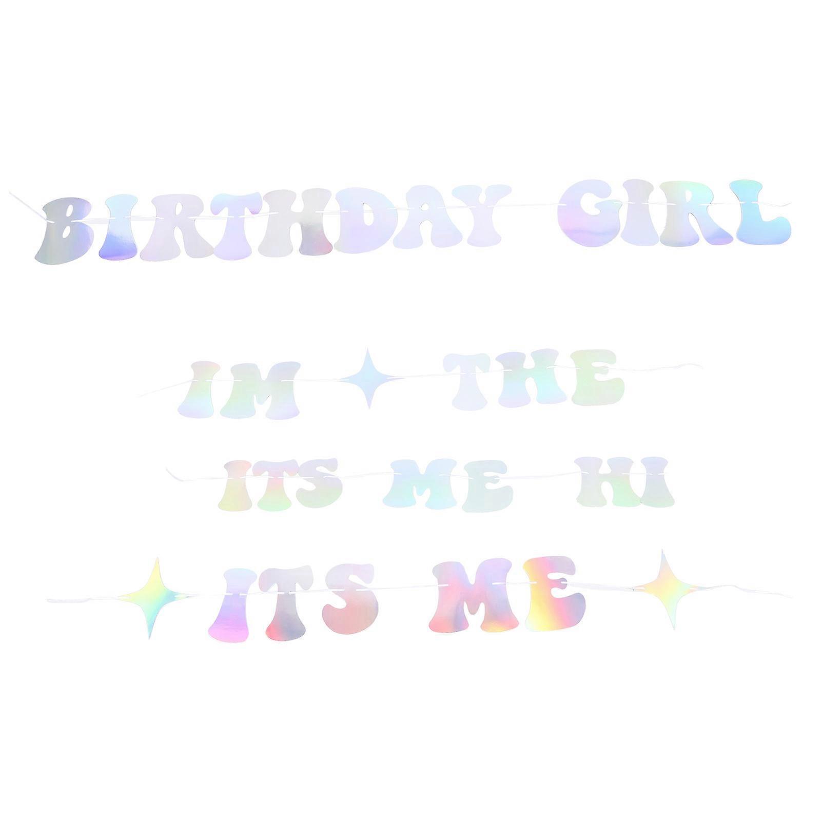 Assorted Color Paper Banner for Girl Birthday Party Decoration with Excellent Craftsmanship 1 set
