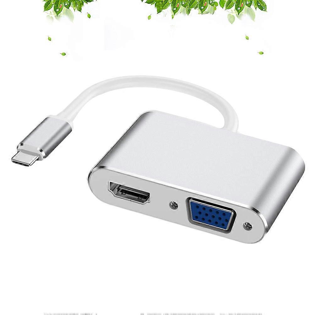 USB-C Video Adapter Designed For Video Signal Transmission To Monitor Or Projector With Rectangular Shape 1Pack