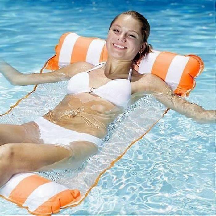 MERKMAK Foldable Floating Bed Water Hammock Inflatable Pool Float Inflatable Sofa Chair For Adults and Children
