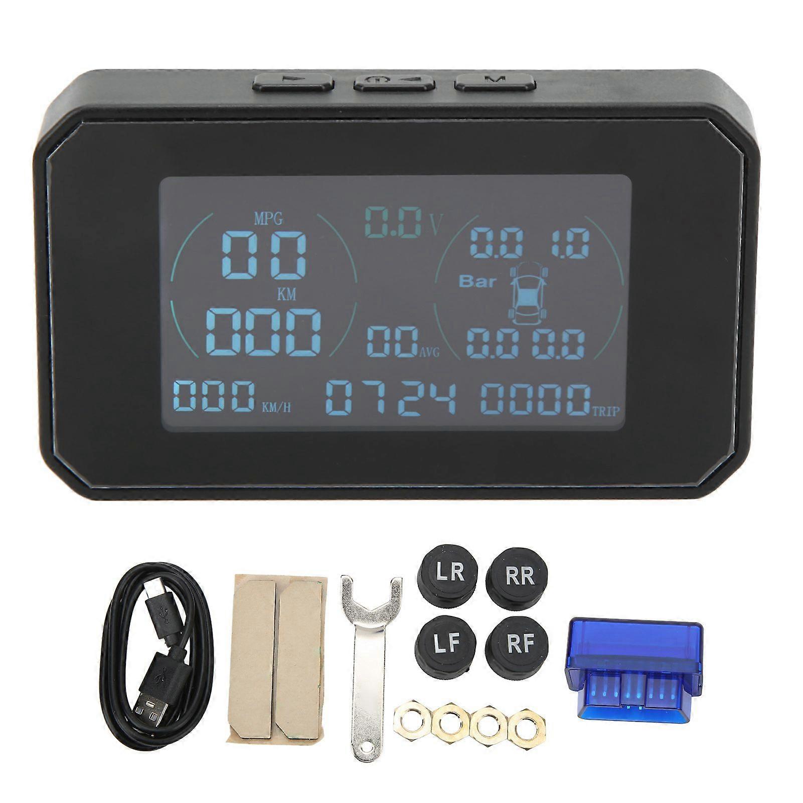 Vanntett TPMS med 4 eksterne sensorer for RV lastebil solenergi