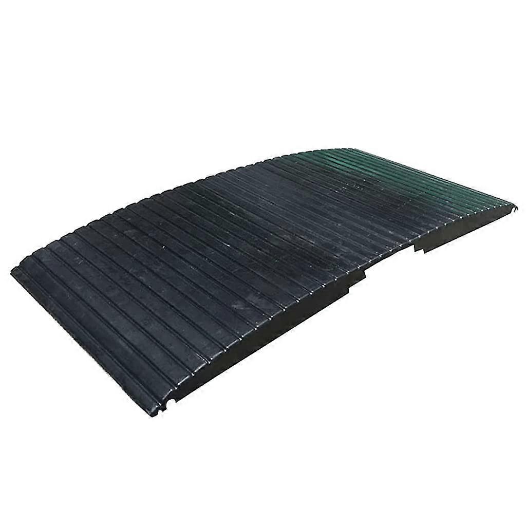 Portable Non Slip Threshold Ramp For Wheelchairs And Walkers Rubber Bridging Ramp For Scooters Handicap Access Ramp 38x82x3.8 cm
