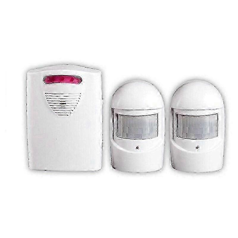Wireless Security Alarm System with 2 Weatherproof PIR Motion Detectors for Yard/Garage/Barn