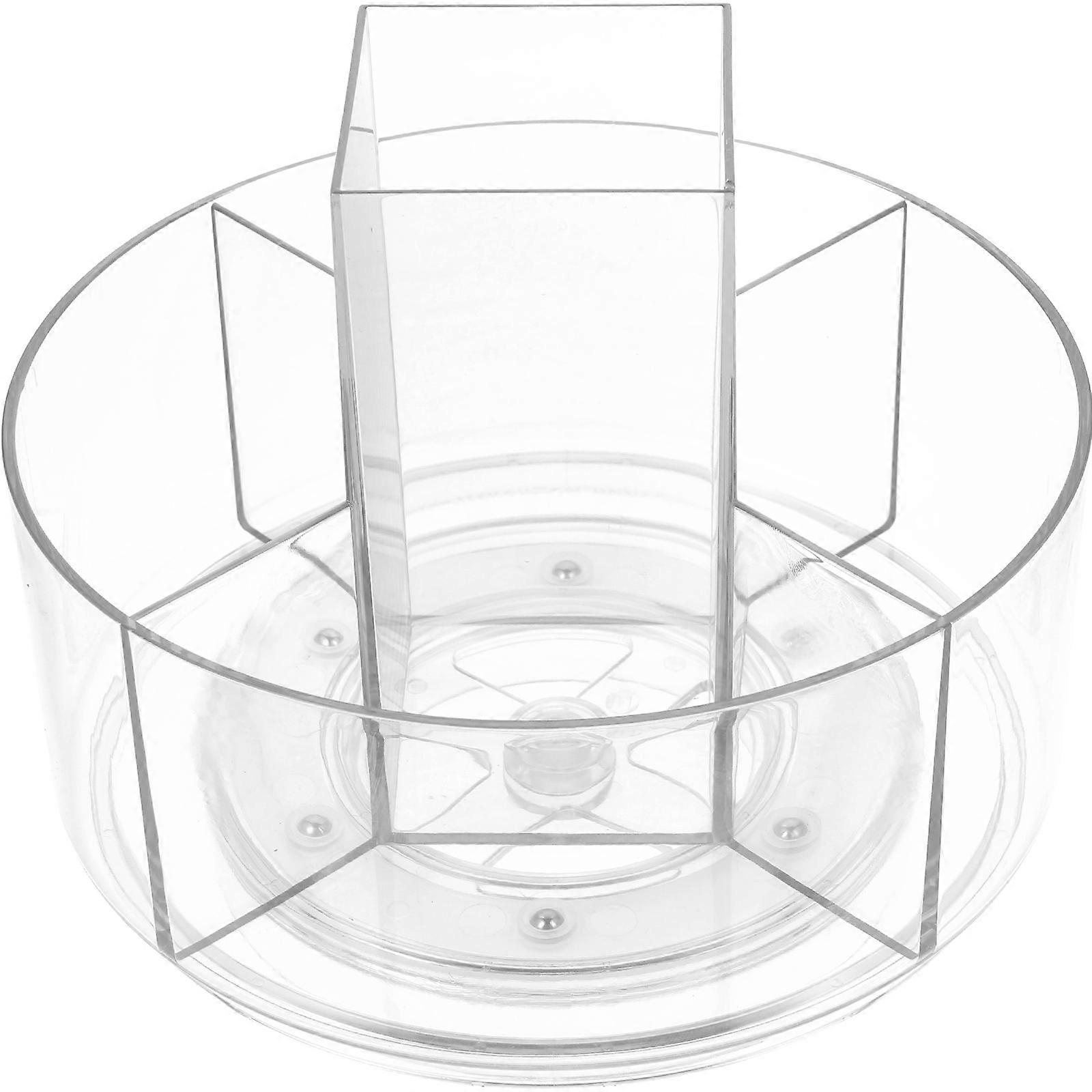 Transparent Makeup Storage Box Rotatable Cosmetics Rack for 1 Desktop Organizer