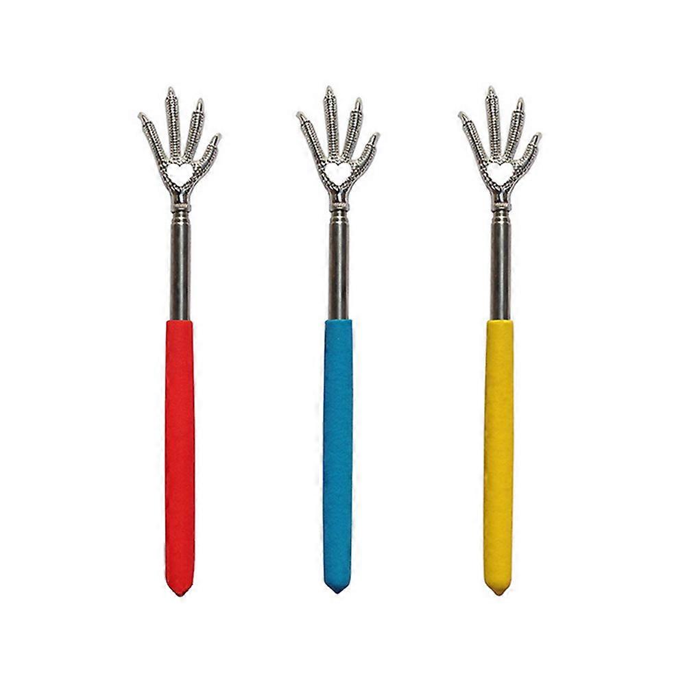 3pcs Creative Telescopic Back Scratcher with Rubber Handle