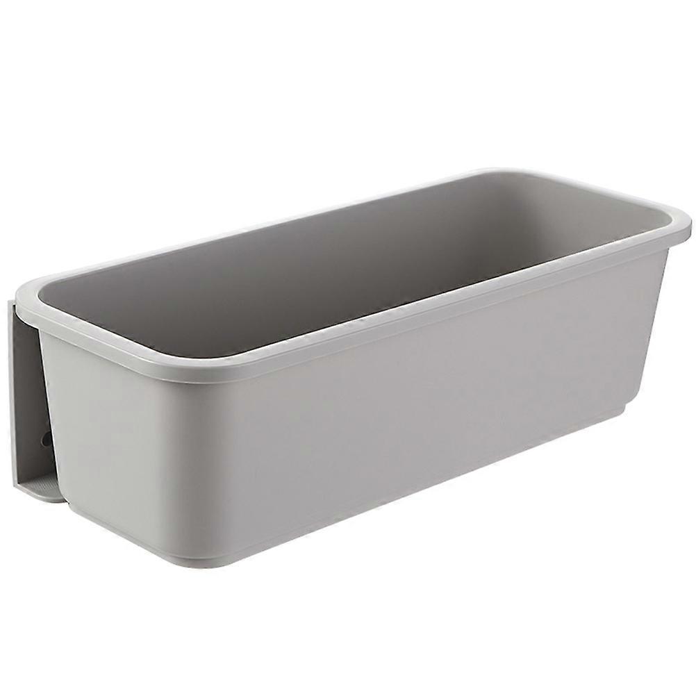 Rectangular Pull Out Drawer Kitchen Organizer Grey PP For Homeowners Kitchen Use 1Pack