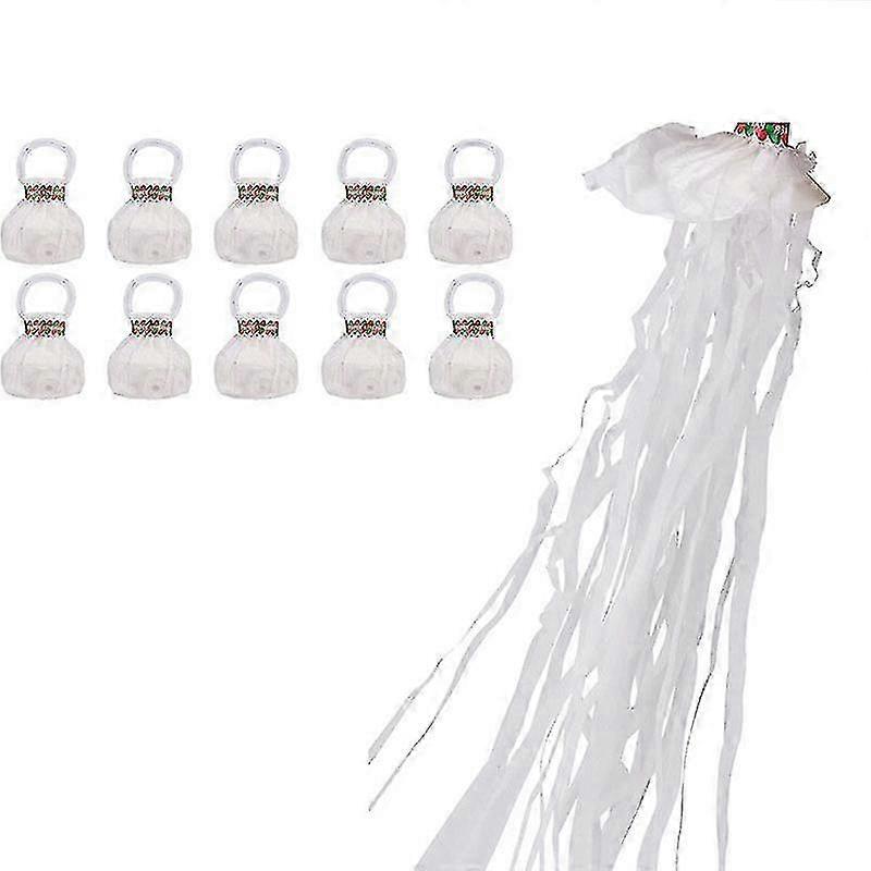 10-Pack No-Dirty Hand Throwing Streamers - for Weddings, Birthdays & Parties