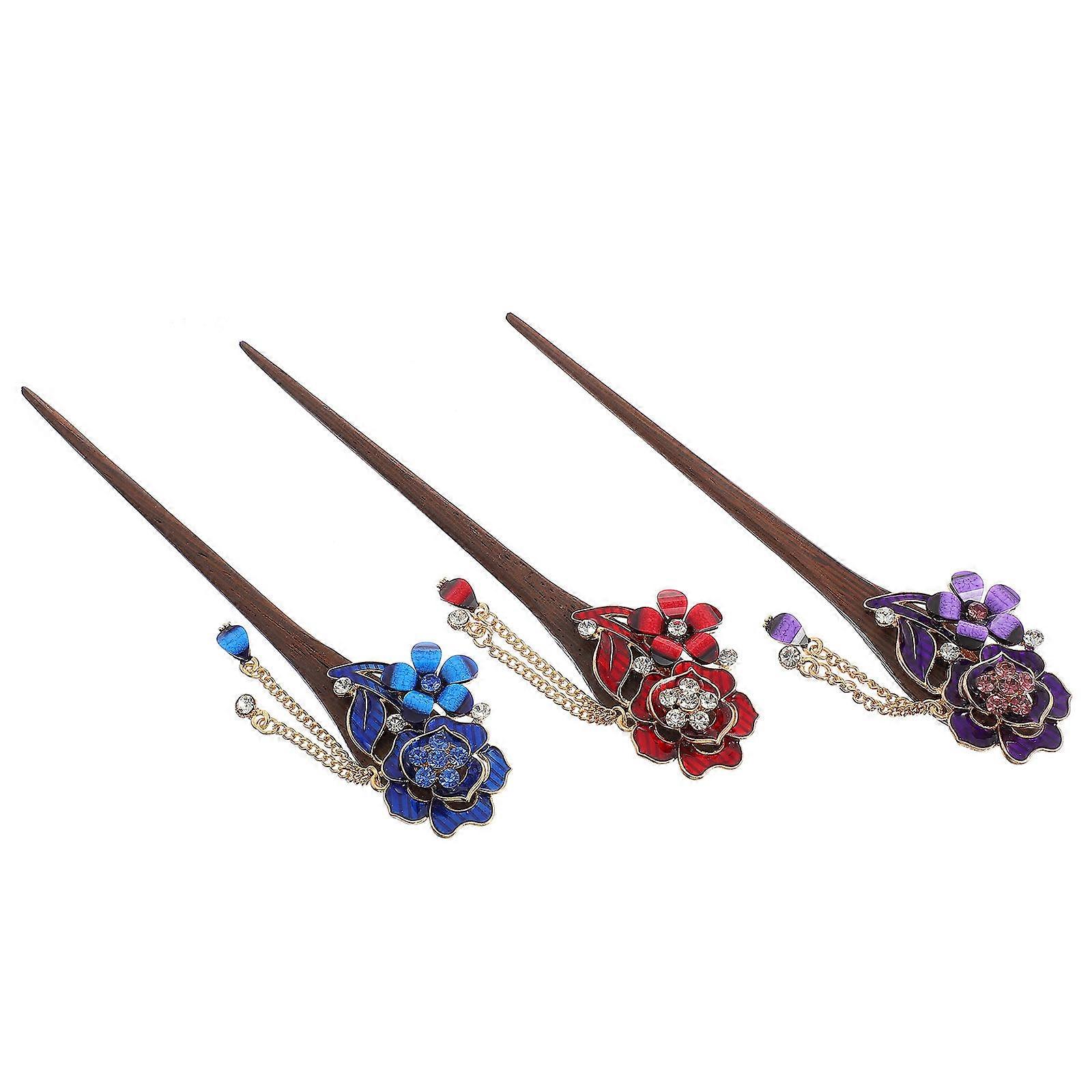 Elegant Chinese Style Hair Stick with Dangle Charm Decor for Home Assorted Color zinc alloy