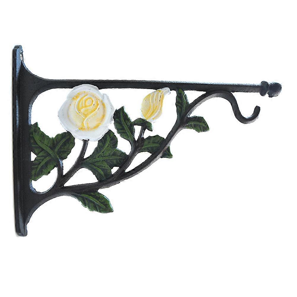 Durable Wall Mounted Iron Hook Wind Chime Holder For Gardening Flower Pot Organizer In Black 1Pack