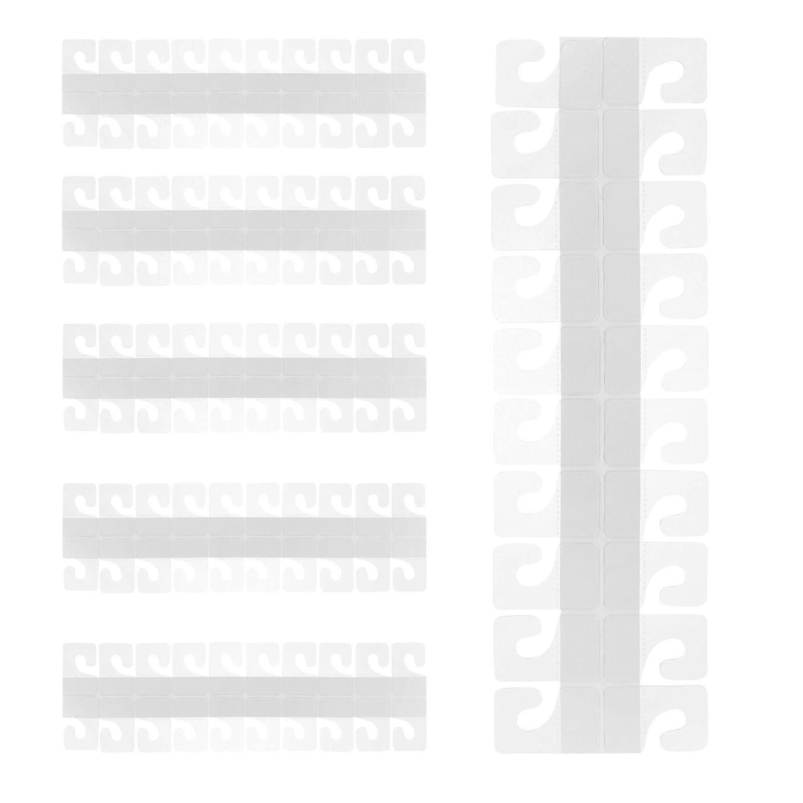 300pcs Self Adhesive Clear PVC Display Tabs for Retail Product Presentation – Strong Adhesion, Versatile Hanging Tags for Secure Item Display