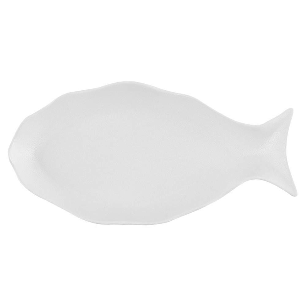 Ceramic Fish Shaped Serving Plate, Smooth Surface, Easy to Clean, Elegant Design, Frosted Finish for Home, Hotel, Kitchen, Parties and Gatherings