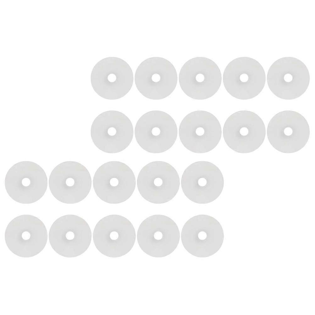 30Pcs Bike Air Nozzle Stickers for Repair Use Durable Plastic White Color Fit Most Bikes 2.5x1.2