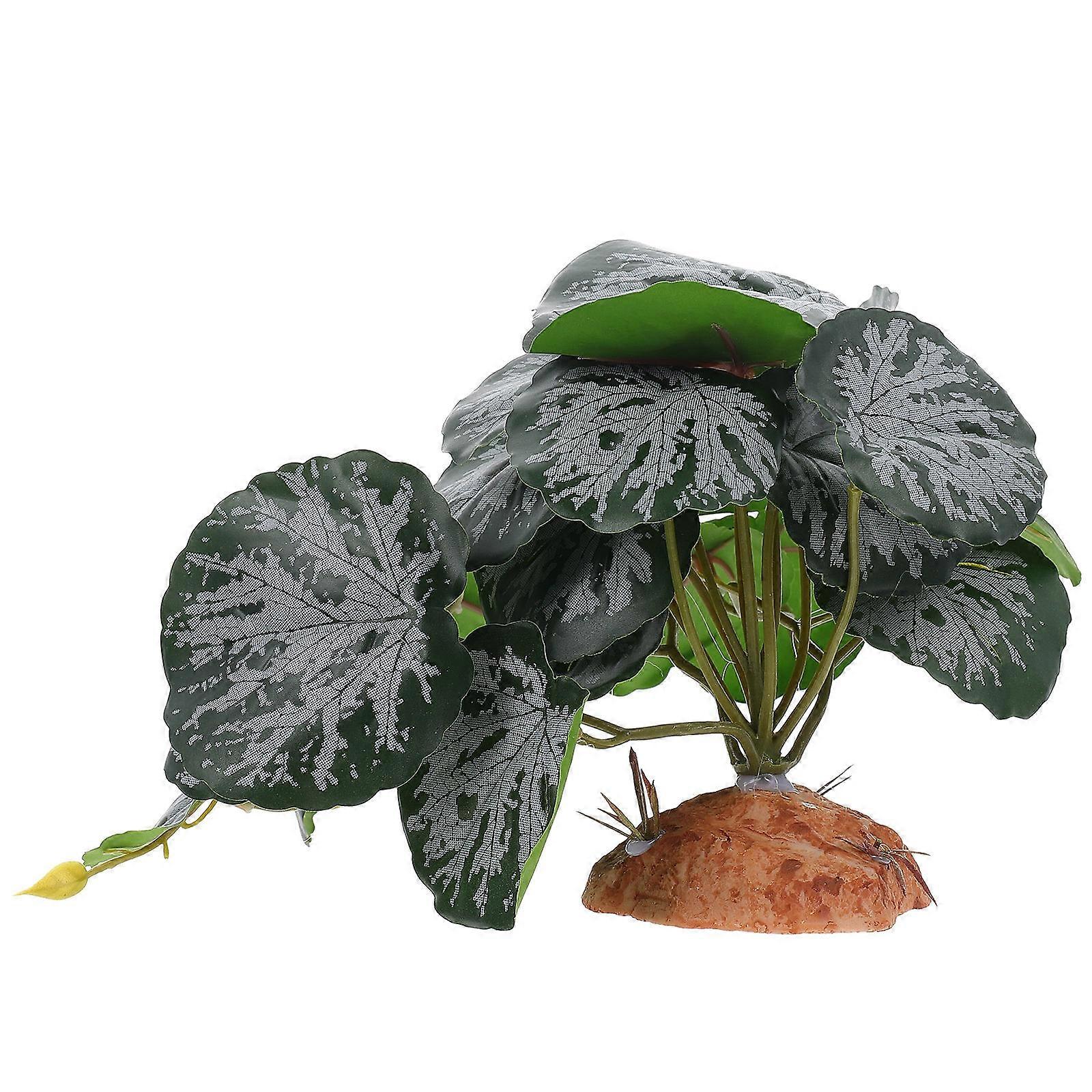 Realistic Artificial Terrarium Plant Decor for Reptiles – Safe, Natural Looking Landscape for Tortoise and Lizard Tanks with Dynamic Hiding Spots