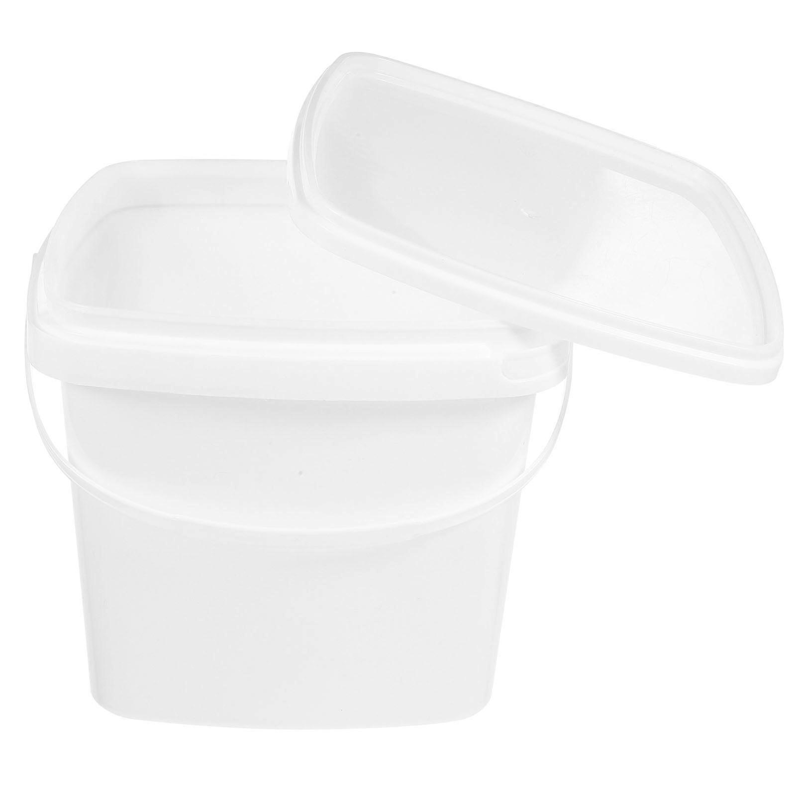 Plastic Pail With Lid For Garden Use 5L Square Bucket Safe Comfortable Hold 1Pack