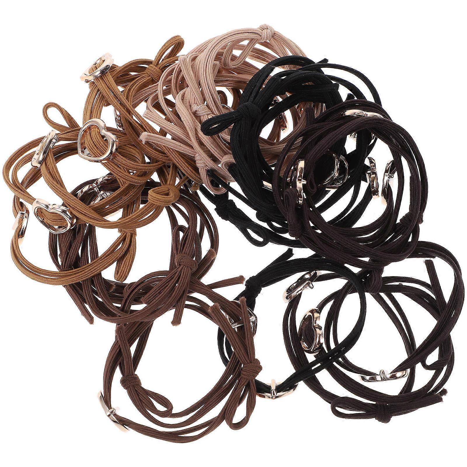 Here's a polished and professional product description based on your input:
**30pcs Elastic Hair Bands with Heart Charm Stylish Ponytail Holders