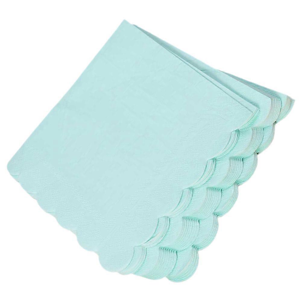 Thickened Solid Color Tissue Papers 16Set Designed For Baby Showers Christmas And Thanksgiving In Green Scalloped Edge