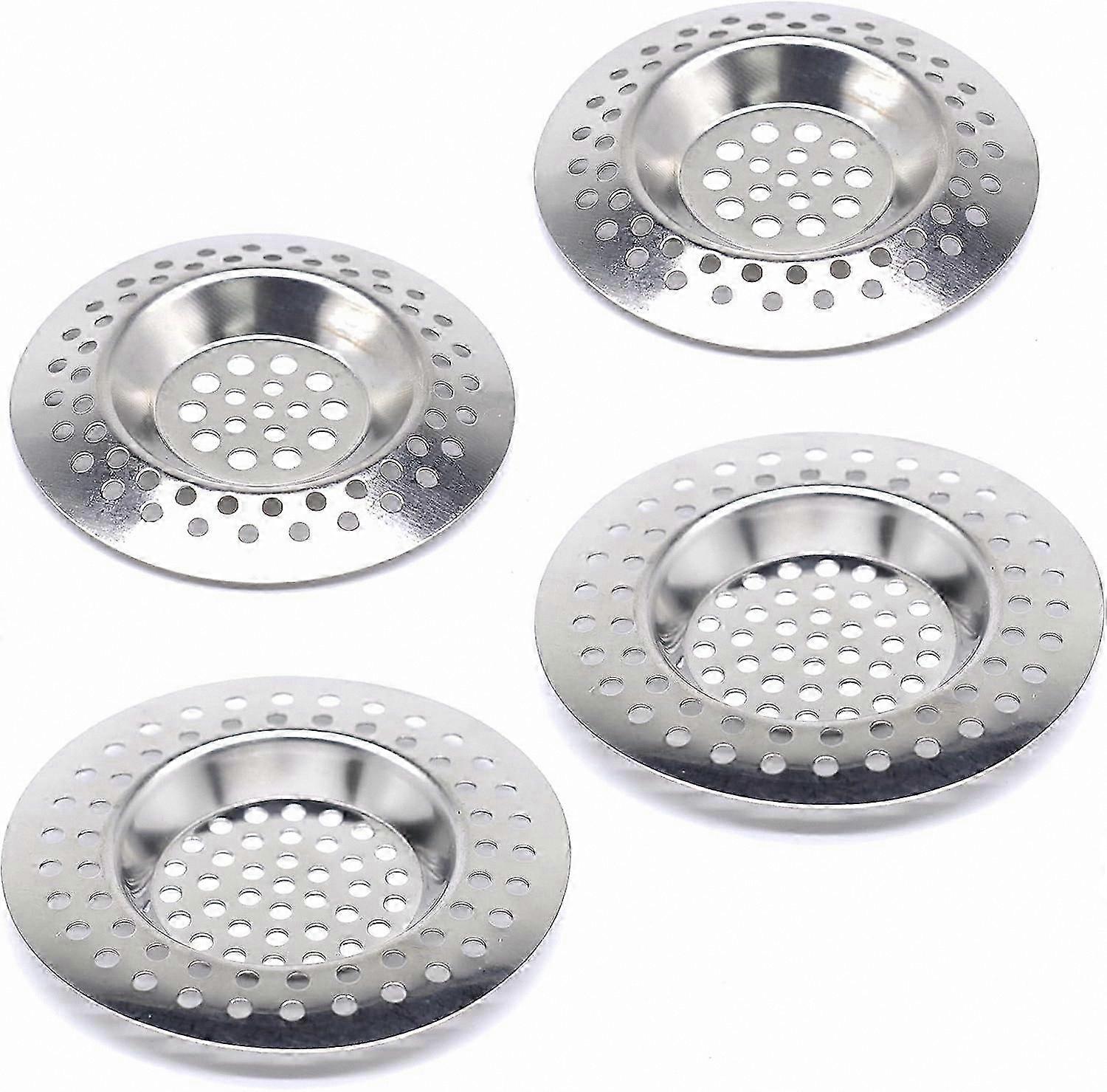 Kitchen Sink Strainer Plug Set, 4-Pack Stainless Steel Drain Protector Sieve for Standard Sinks