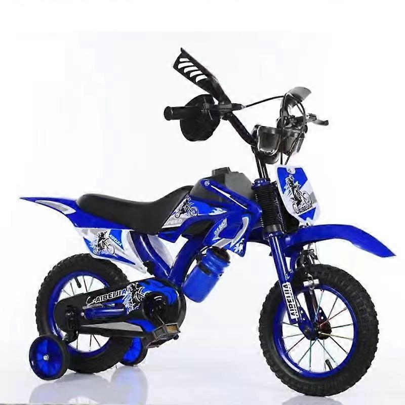 16 Inch Boys Motocross Bicycle with Stabilizers Black Red Green Blue