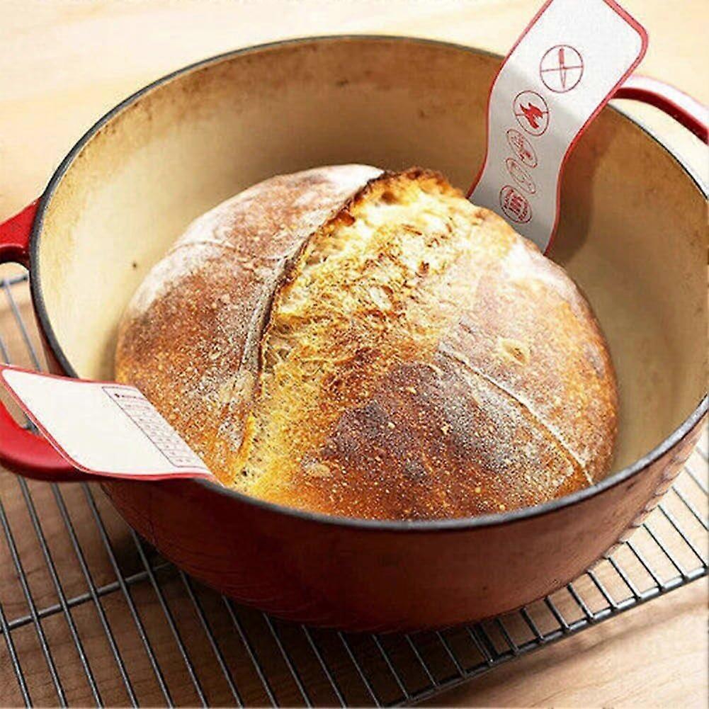 Nonslip silicone baking mat with long handle for easy handling (red), dishwasher safe