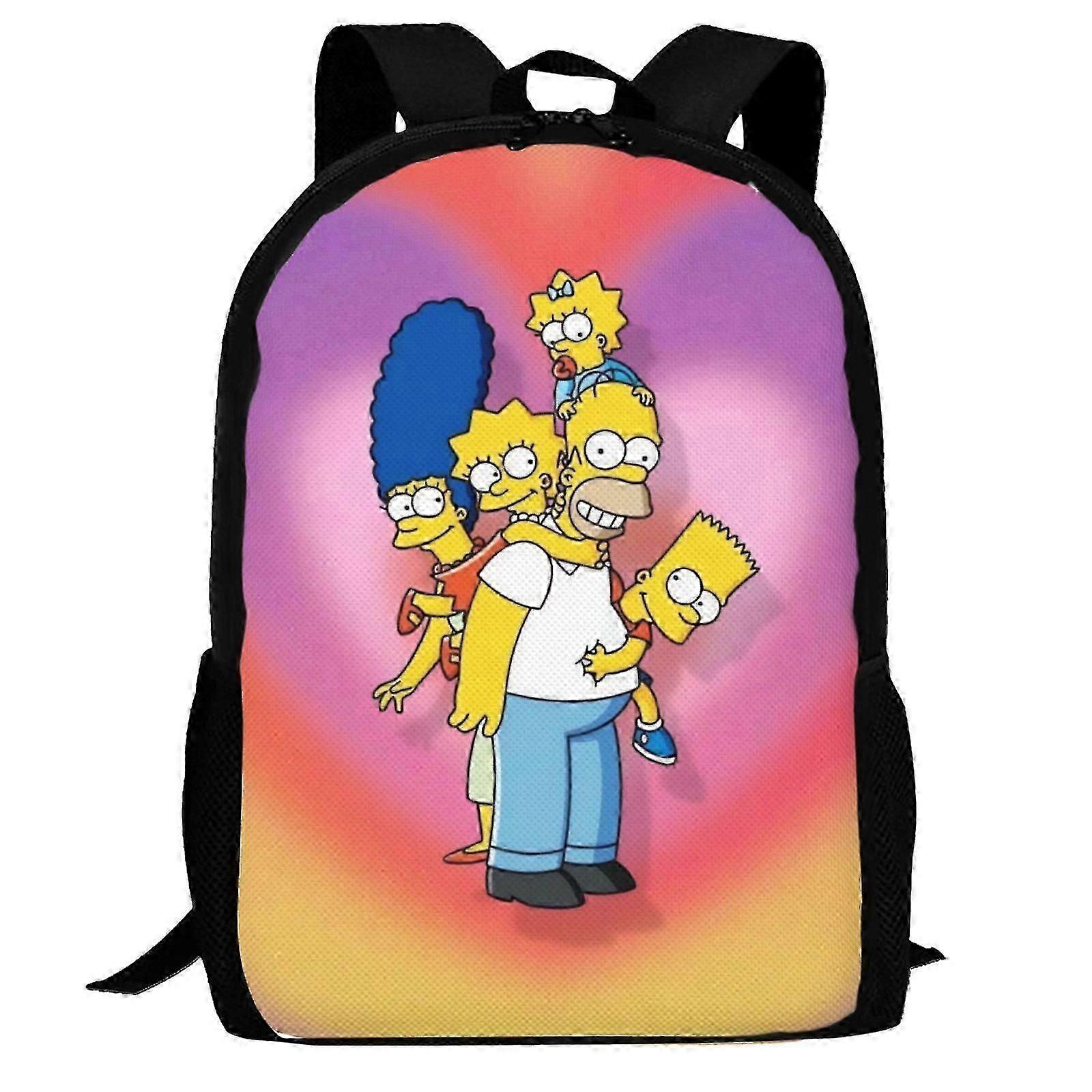 y1348 The Simpsons Backpack,3d Print Laptop Backpack Lightweight Casual Daypack Bookbag Multi-Function Travel Backpack u1348