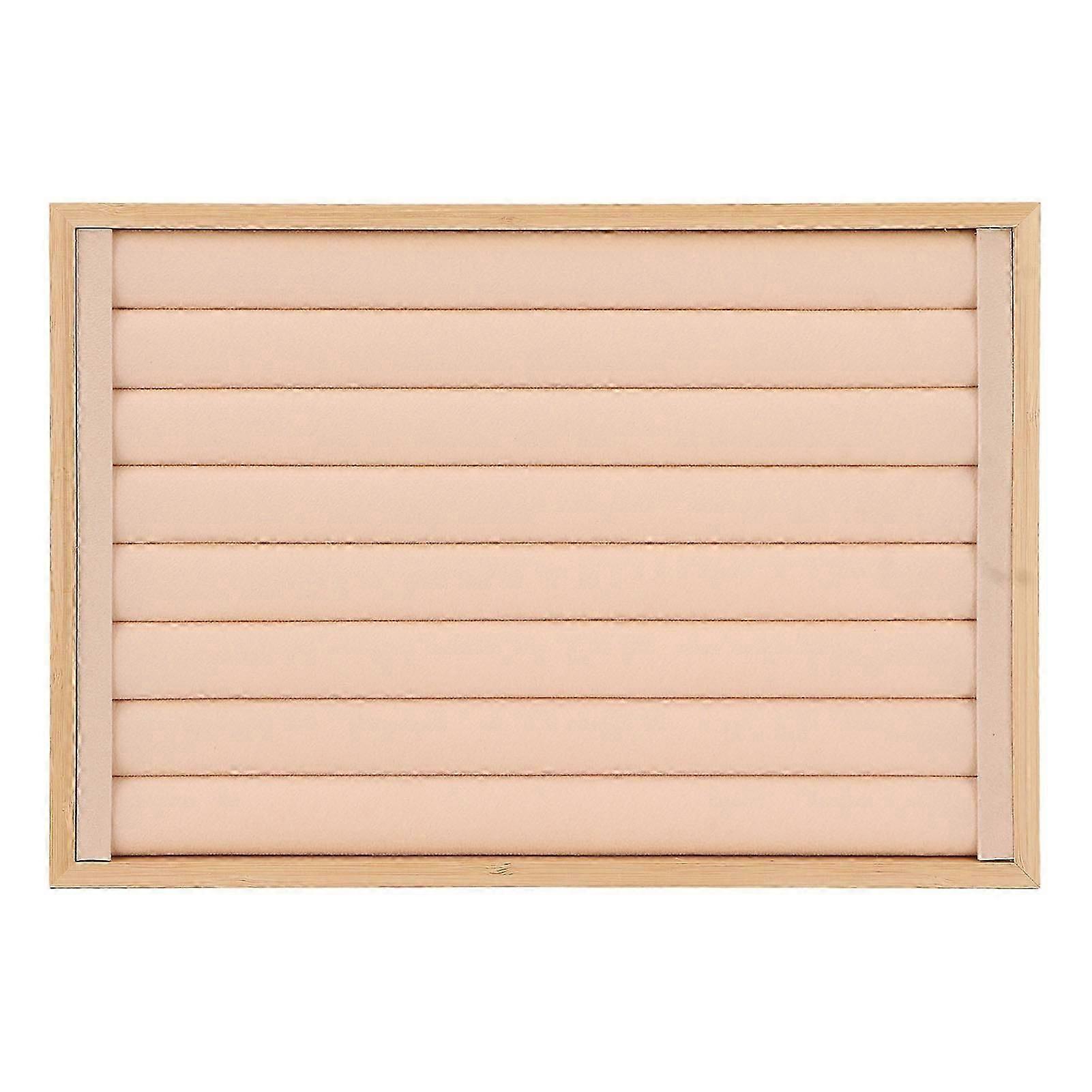 صينية خواتم مع 7 صفوف - بطانة واقية من الخدش قابلة للتكديس لتخزين الأقراط وعرضها ، تشطيب بيج