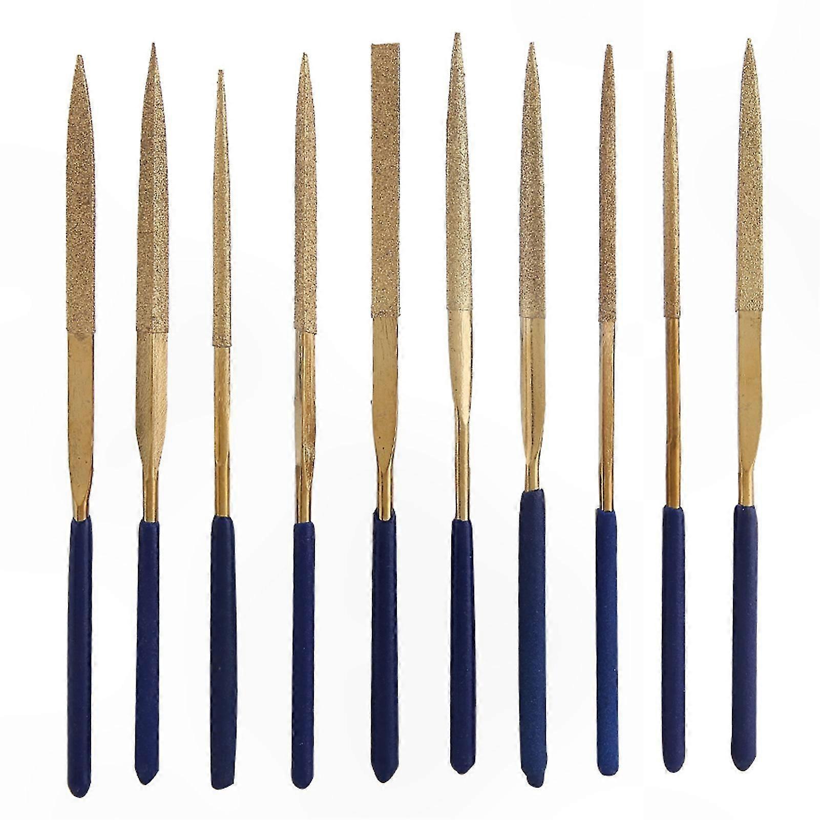 10-Piece Diamond Coated Needle File Set for Precision Repair Work